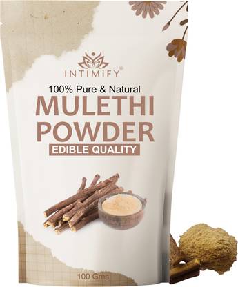 INTIMIFY Mulethi Powder Face Pack, Ideal For Brightening & Glowing Skin, For Women & Men