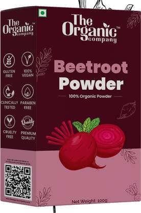 The Organic Company 100% Pure BeetRoot Powder, Natural Hair Care & Glowing Skin, Drinking Eating