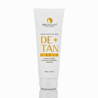 Birch and Lily Radiant Glow De Tan Mask | Reduces Tan, Brightens Complexion, Removes Impurities