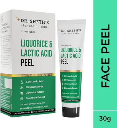 Dr. Sheth's Liquorice & Lactic Acid Peel for Exfoliation, Acne & Pigmentation