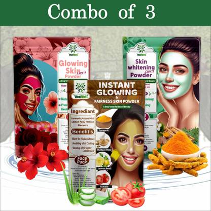 Vanvati Glowing, Skin Whitening & Instant fairness Powder Combo Face Skin Care Powder