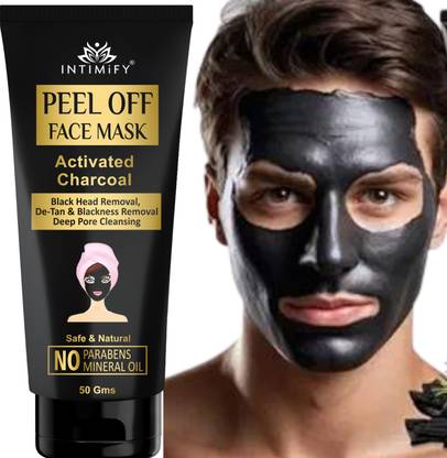 INTIMIFY Charcoal Peel Off Mask For Instant Glow, Anti Pollution, Blackhead Removal