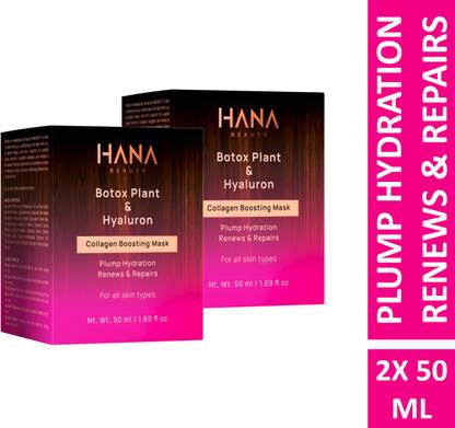 Hana Beauty Collagen Boosting Mask with Botox Plant & Hyaluron (50ml) (Pack of 2)
