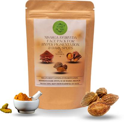 NISARGA AYURVEDA Pigmentation Face Pack Treats tanning Melasma Minimizes Dark Spots, Scar marks