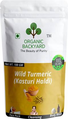 Organic Backyard 100% Natural Wild Turmeric Powder (Kasturi Manjal / Amba Haldi / Jangli Haldi)