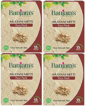 Banjaras Multani Mitti Face Pack - 4 x 100g