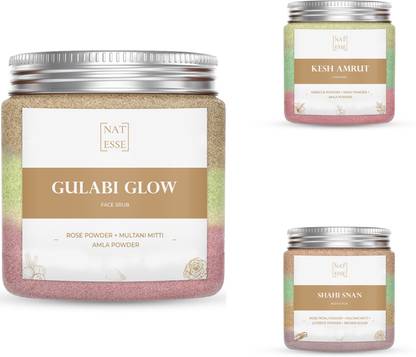 NatEsse Ubtan Combo of Shahi Snan, Gulabi Glow and Kesh Amrut