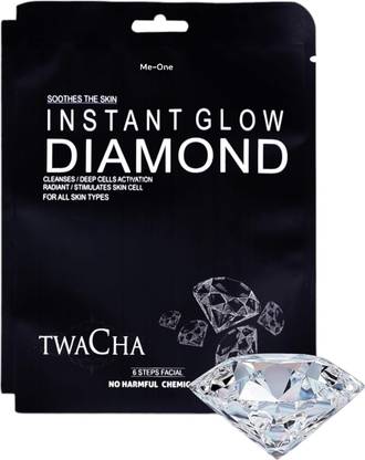 Me-One TWACH Instant Glow Diamond Facial Kit|Improves Skin Elasticity,Glow,DeepCleanses