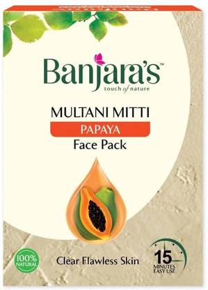 Banjaras Multani Mitti + Papaya Face Pack Powder