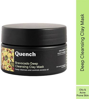 Quench Deep Cleansing Green Clay Mask with Avocado to Reduce Blackheads & Acne Scars