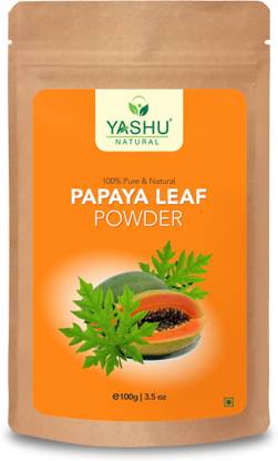 Yashu Pure Papaya Leaf Face Pack Powder for Beauty, Skin Care, Detan & Pigmentation