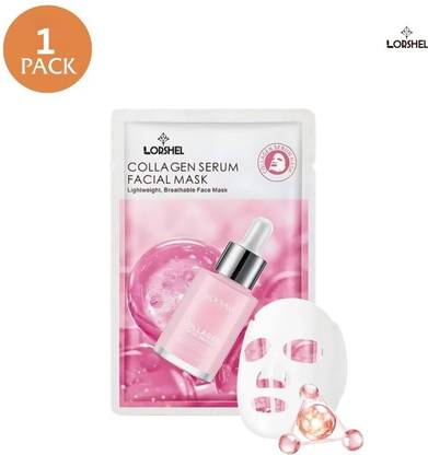 LORSHEL Collagen Face Mask Collagen Face Mask Sheet Firm Elasticity Benefits