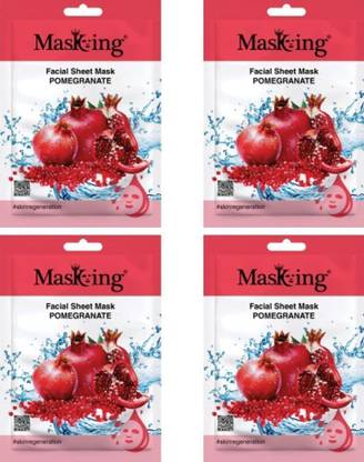 MasKing Beauty Facial Sheet Mask Pomegranate Pack Of 4