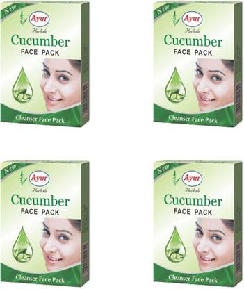 AYUR HERBALS Cucumber face pack with Multani Miti I Remove Dead Cells I *4
