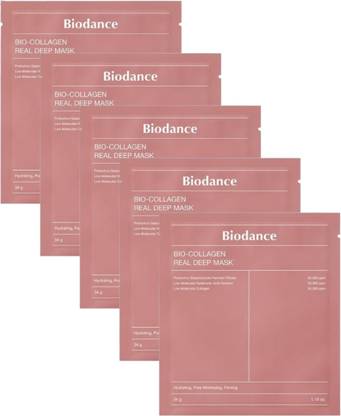BIODANCE Bio-Collagen Real Deep Mask, Hydrating Overnight, Pore Minimizing (pack of 5}