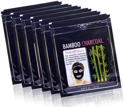 J & H Bamboo Charcoal Peel Off Mask Anti-BlackHead Hydrogel Mask-6 Pouch