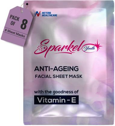 Sparkel Youth - Anti-Aging Face Sheet Mask - Pack of 8