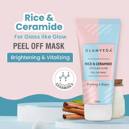 GLAMVEDA Rice & Ceramide Brightening & Moisturizing Peel Off Face Mask