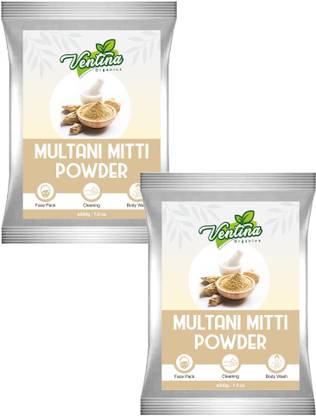 Ventina Organics 100% Pure Natural & Organic Multani Mitti Powder For Skin & Hair Care