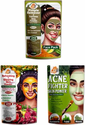 Ordershock Pimple Fairness, Refreshing & Acne Fighter Powder Combo Face Skin Care Powder
