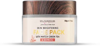 bhu botanicals Skin Brightening Face Mask, Matcha Green Tea & Bamboo
