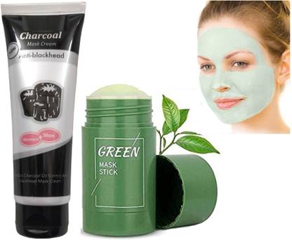 Libline Charcoal Oil Control Peel Off Face Mask & Green Tea Purifying Clay Stick Mask
