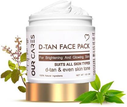 Ourcares D-Tan Face Pack | Enriched with Aloe Vera, Zinc Oxide & Kaolin