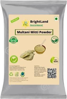 Brightland 100% Pure For Skin Bentonite Clay ( Multani Mitti powder)