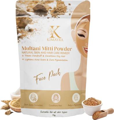 KIMAYRA Pure & Natural Multani Mitti Powder | Great For Hair, Face, Skin