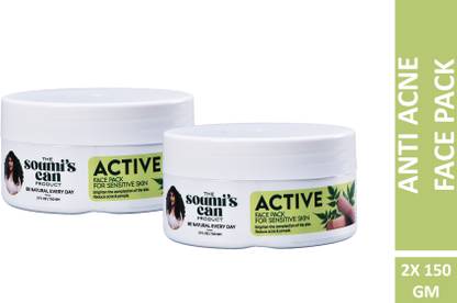 The Soumi's Can Product ACTIVE FACE PACK (FOR SENSITIVE SKIN) JAR (PACK OF 2)