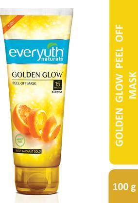 Everyuth Naturals Golden Glow Peel-off Mask for Instant Glow|24K Gold & Orange Peel Extract