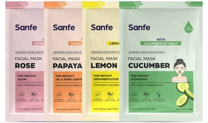 Sanfe Instant Hydration Facial Mask 100% fruit extracts, Korean Mask | 1pc