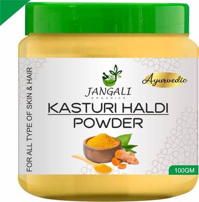 Pure Jangali Organics Kasturi Haldi Powder For Spot Less, Pimple free, Natural Glowing & Shiny Skin