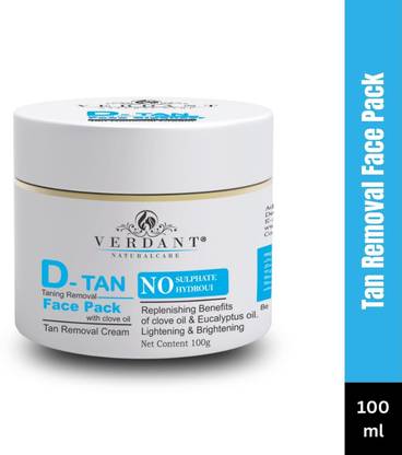 Verdant Natural Care Instant Glow D Tan & Tan Removal Face Pack