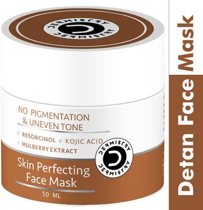 DERMISTRY Kojic Acid Pigmentation Detan D De Tan Dark Spot Removal Fairness Face Pack Mask