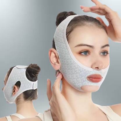 Valam Facial Slimming Belt, Double Chin Reducer Reusable V-Shape Face Mask (40)  Face Shaping Mask