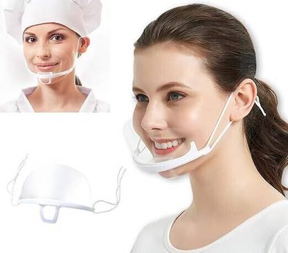 Shield plus Transparent Mouth Shield – Spit & Splash Guard For Face (3 Pieces)  Face Shaping Mask