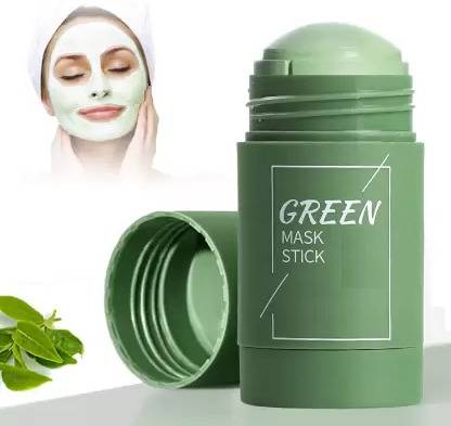 XTREME GLOSSY Green Tea Purifying Clay Stick Mask Oil Control Eggplant Cleaning Mask  Face Shaping Mask
