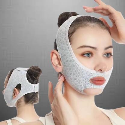 Mahaprabhu Facial Slimming Belt, Double Chin Reducer Reusable V-Shape Face Mask (35)  Face Shaping Mask