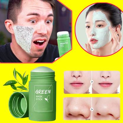 WAW Green Mask Stick, (40 Gm)Green Tea , All Skin Types New.  Face Shaping Mask