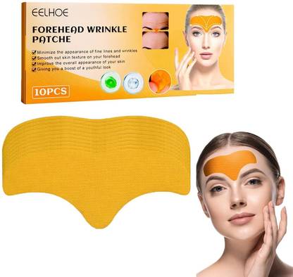 MISHTINCREATION 10 Pcs Forehead Wrinkle Patch Anti-wrinkle Face Mask with Hydrolysed Collagen