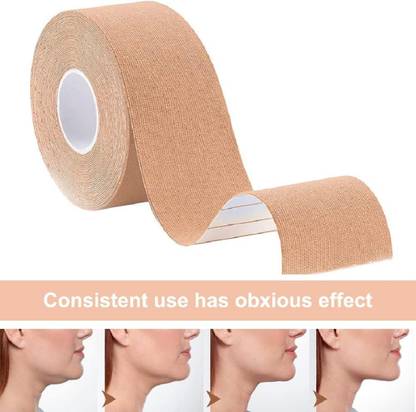 Rinpoche 5m skincolour pack of 1 face tap|Face Lifting Tape|Myofascial Face Tightening  Face Shaping Mask