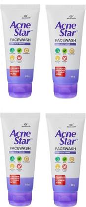 MANKIND Acne Star Face wash Set of 4 Face Wash