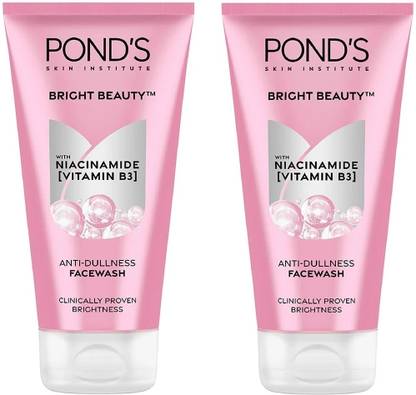 POND's Skin Institute Bright Beauty With Nicinamide (Vitamin B3) Anti Dullness Facewash 150G Each (Pack of 2) Face Wash