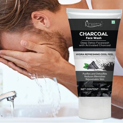 Remitol Charcoal  ` Men & Women ` Eliminates 2x Pollution Unclogging Pores Face Wash