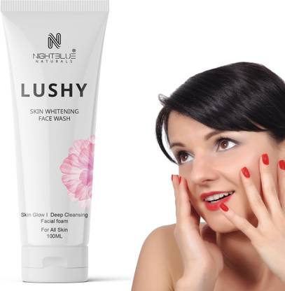 NightBlue Naturals Lushy Skin Whitening Bhrightening Fair looking skin for men women Face Wash