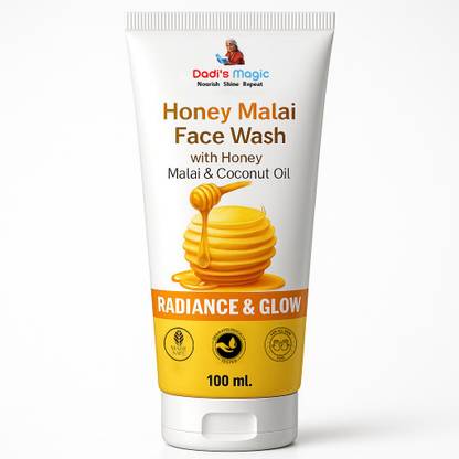 dadis magic Dadi's Magic Honey Malai  with Coconut Oil for Radiant Glow |  for All Skin Types | Hydrating & Nourishing | Natural Skincare Formula Face Wash