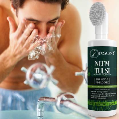 Fasczo Neem Tulsi For Men & Women For Oil Control ,, Glowing Fresh Skin Tone Face Wash