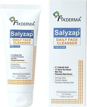 Fixderma Salyzap Face Cleanser 2% Salicylic Acid for Oily & Acne Prone Skin  Face Wash