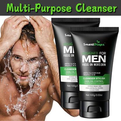 smartdrops Men Facewash Instant Whitening Boost Oil Control For Glowing Skin Cleanser  Face Wash